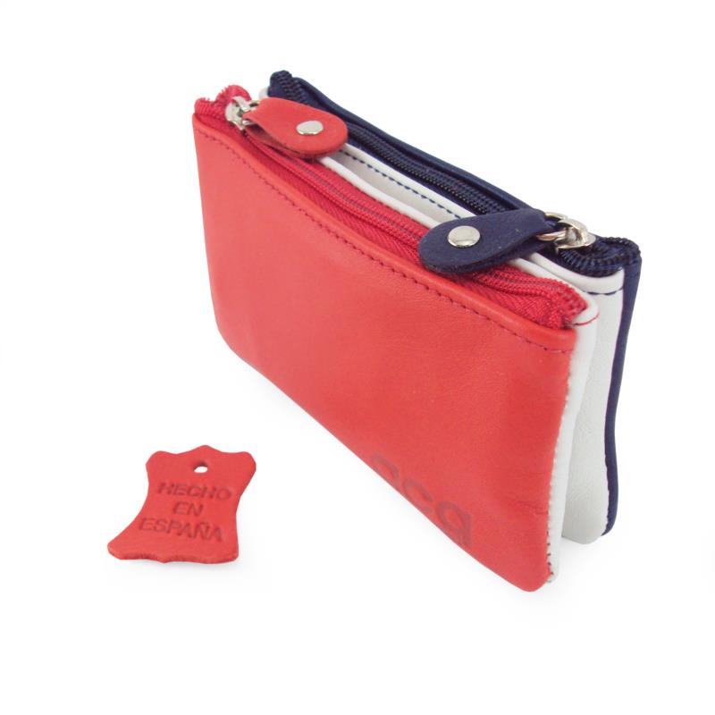 monedero piel doble